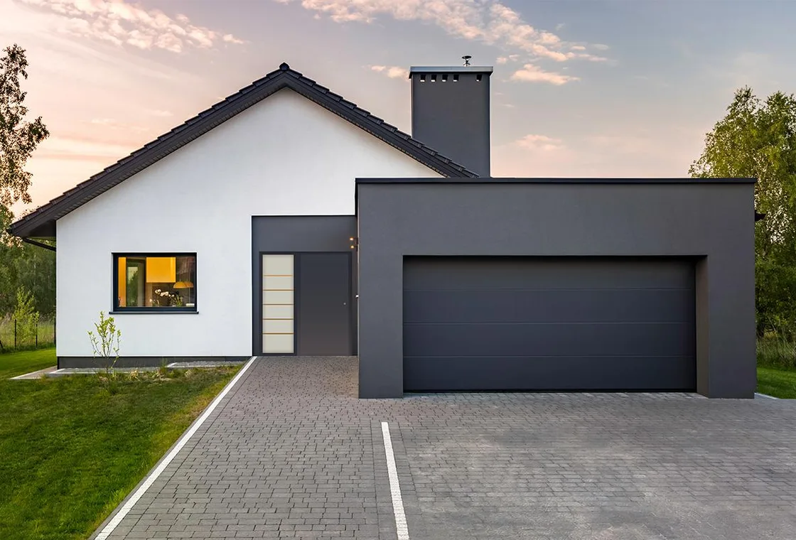 Aluminiowe drzwi panelowe z wypełnieniem Veyna Basic — proste, klasyczne wzory serii BL